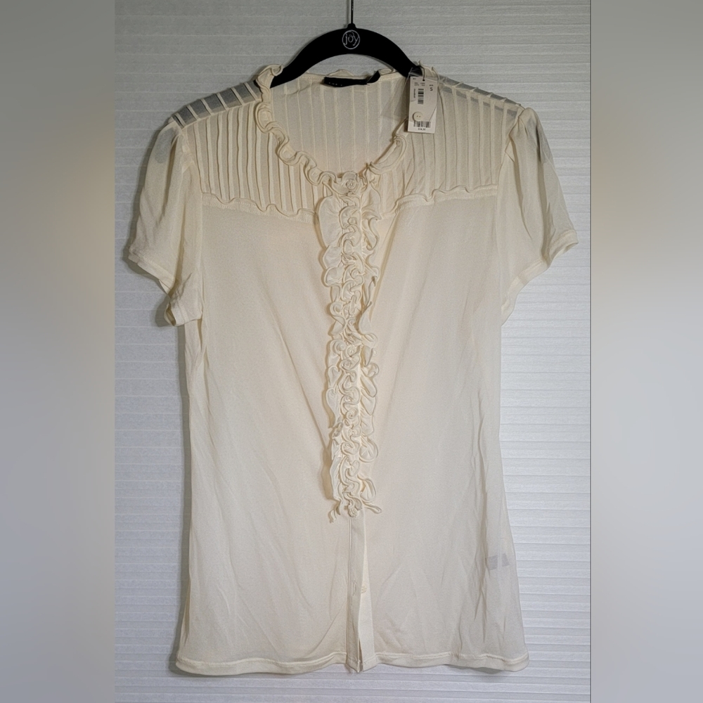New Beautiful Cream Blouse size small